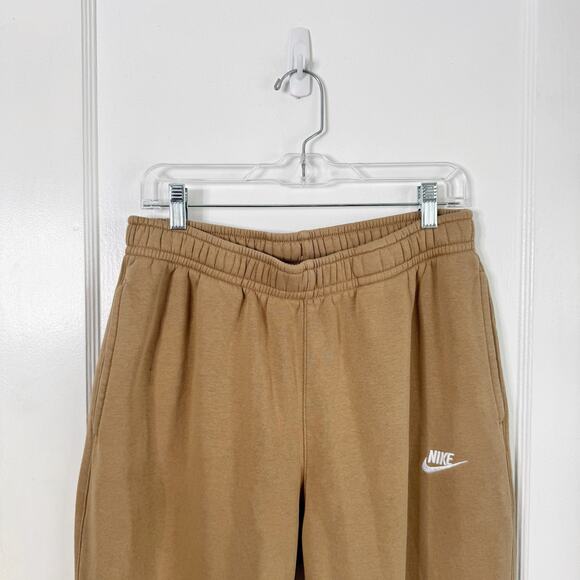 Nike Club Cuffed Pull On Sweatpants Pants Flax and White Logo Comfy Casual L - Picture 5 of 13
